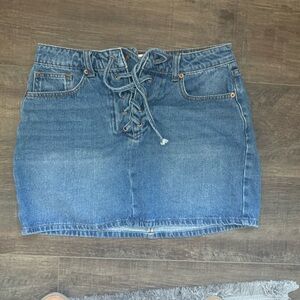 Y2K jean skirt